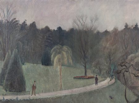 GIUSEPPE CAPOGROSSI (1900-1972) Paesaggio 1930olio su tela cm 54x73firmato e...