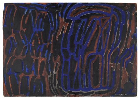 PIETRO CONSAGRA (1920-2005) Senza titoloolio su faesite cm 62x89firmato in...