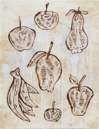 BAECHLER DONALD (1956-) Senza titolo 1989tecnica mista su carta cm...