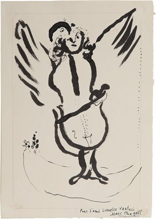 MARC CHAGALL (1887-1985) Pour l'ami Lionello Venturi (primi anni Trenta)china...