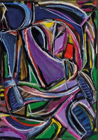 ANDRE LANSKOY (1902-1976) Senza titolo 1974tecnica mista su carta cm...