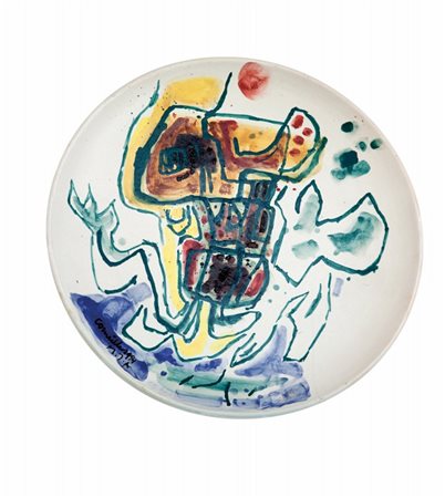 CORNEILLE (CORNELIUS VAN BEVERLOO) (1922-2010) Senza titolo 1954ceramica...