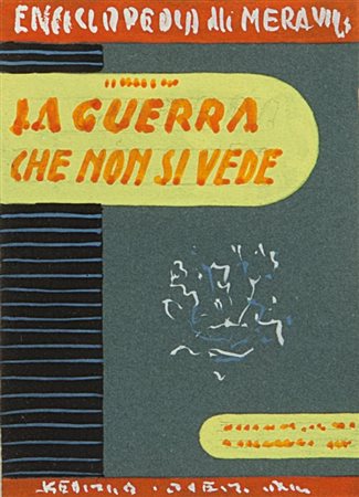 ENRICO PRAMPOLINI (1896-1956) Studio per copertina per La guerra che non si...