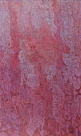 VINCENZO BALSAMO (1935-) Senza titolo 2001olio su tela cm 100x60firmato e...