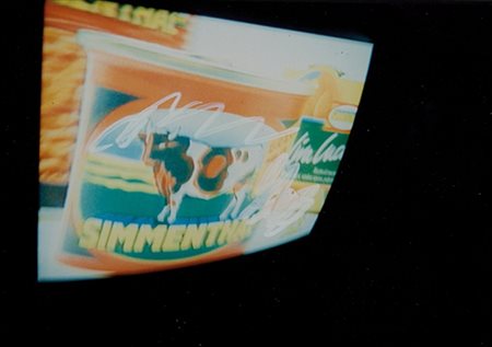 MARIO SCHIFANO (1934-1998) Senza titolo 1990-97tecnica mista su fotografia cm...