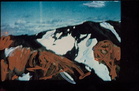 MARIO SCHIFANO (1934-1998) Senza titolo 1990-97tecnica mista su fotografia cm...