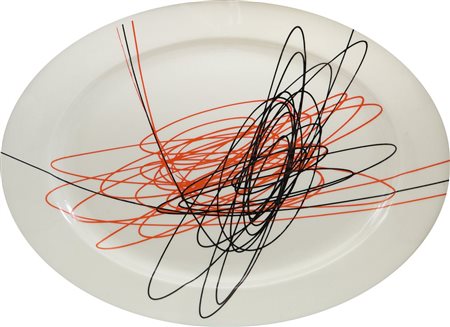 ROBERTO CRIPPA (1921-1972) Senza titoloceramica smaltata cm 45x32,5firmato...