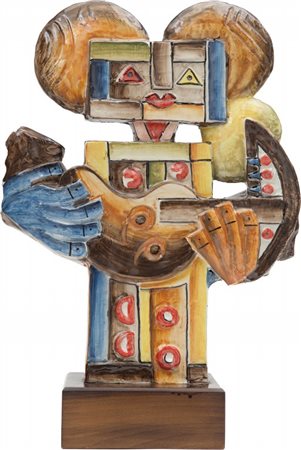 IBRAHIM KODRA (1918-2006) Senza titoloceramica smaltata cm 37x29esemplare...