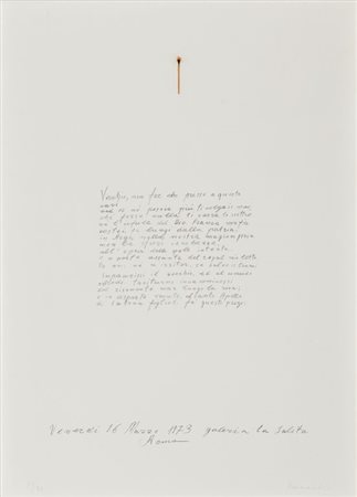 JANNIS KOUNELLIS (1936-2017) Vecchio non far che presso a queste navi......