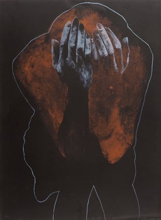 RAFAEL CANOGAR (1935-) Il pianto 1969litografia cm 75x55esemplare 6/20firmato...