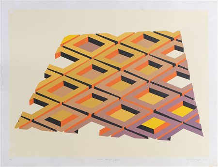 CHALLENGER MICHAEL (n. 1939) Senza titolo. . 1974. Litografia. Cm 82,00 x...