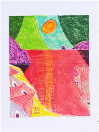 TOGO (n. 1937) Senza titolo. 2015. Pennarelli e matita su carta. Cm 21,00 x...