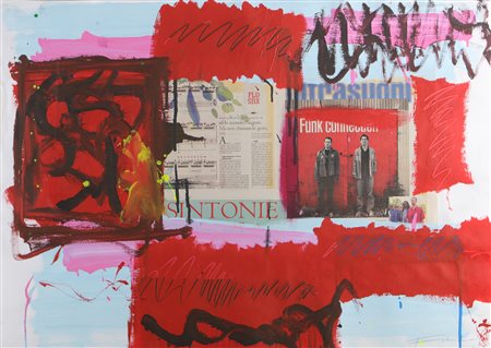 FIERAMOSCA JAMES (n. 1949) Senza titolo. . 2003. Tecnica mista su carta. Cm...