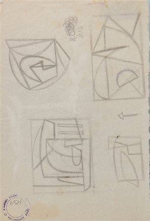 SOLDATI ATANASIO (1896 - 1953) Senza titolo. Matita su carta. Cm 17,50 x...