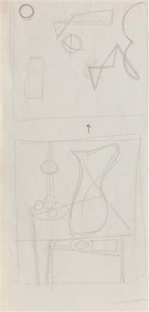 SOLDATI ATANASIO (1896 - 1953) Senza titolo. Matita su carta. Cm 11,00 x...