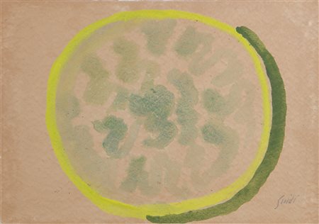 GUIDI VIRGILIO (1891 - 1994) Senza titolo. Tecnica mista su carta. Cm 32,00 x...