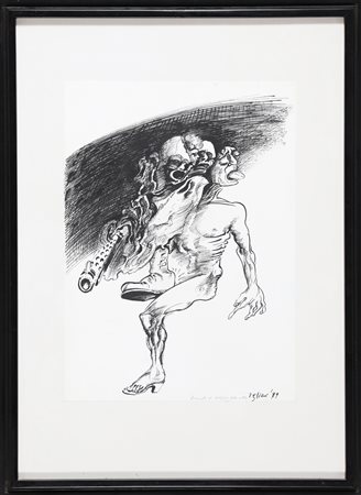 VAGLIERI TINO (1929 - 2000) Armati al confine della città. . 1979. Tecnica...