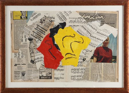 CARMASSI ARTURO (n. 1925) Senza titolo. 1976. Tecnica mista e collage su...