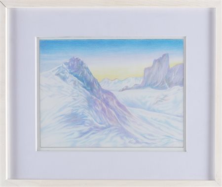 MONTESANO GIAN MARCO (n. 1949) Mattino. . 1976. Pastello su carta. Cm 30,00 x...