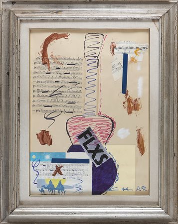 CHIARI GIUSEPPE (1926 - 2007) Senza titolo. Tecnica mista e collage su...
