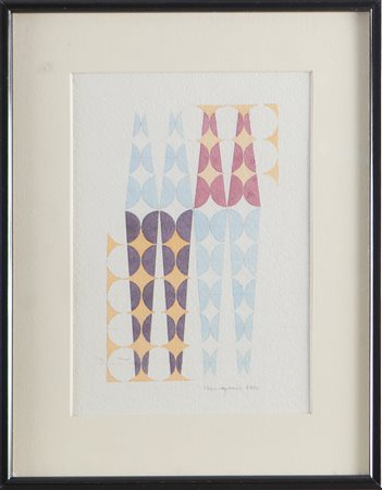 NANGERONI CARLO (n. 1922) Senza titolo. 2012. Acquarello su carta. Cm 17,00 x...