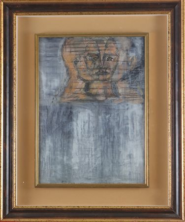 CECCOBELLI BRUNO (n. 1952) Senza titolo. . Tecnica mista su carta. Cm 36,50 x...