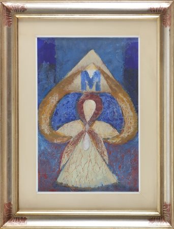 CECCOBELLI BRUNO (n. 1952) Senza titolo. . Tecnica mista su carta. Cm 40,00 x...