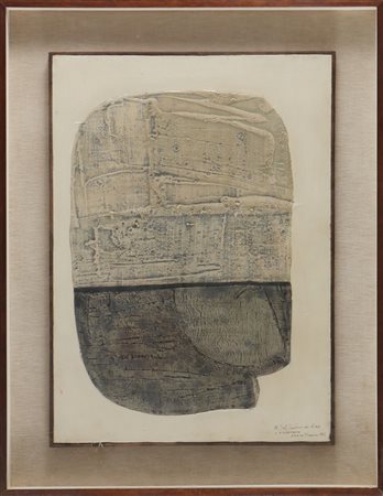 MONNINI ALVARO (1922 - 1987) Senza titolo. 1965. Tecnica mista su tela. Cm...