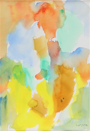 CORPORA ANTONIO (1909 - 2004) Alba. 2001. Acquarello su cartone. Cm 36,00 x...