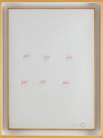 SORDINI ETTORE (n. 1934) Ostacoli. . Tecnica mista su carta applicata su tela...