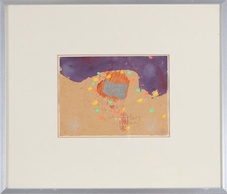 CHIN HSIAO (n. 1935) Senza titolo. Tecnica mista su carta. Cm 18,00 x 13,00....