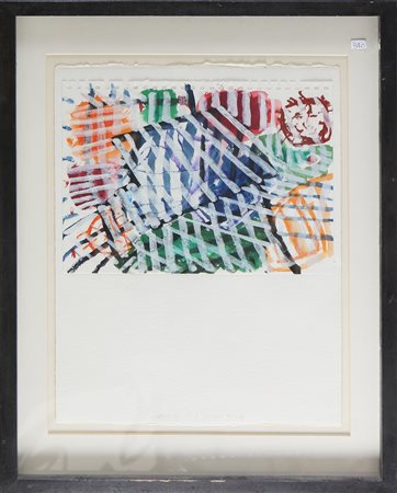 PALADINO MIMMO (n. 1948) Senza titolo. 2004. Tecnica mista su cartoncino. Cm...