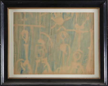 ORMENESE BEN (n. 1930) Senza titolo. Tecnica mista su cartone. Cm 75,00 x...