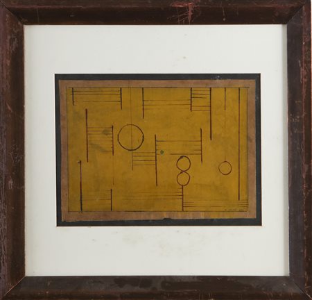 LAZZARI BICE (1900 - 1981) Senza titolo. 1965. Tecnica mista su carta. Cm...