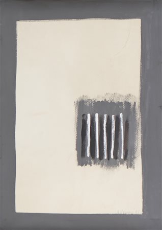 VERMI ARTURO (1928 - 1988) Senza titolo. 1963. Tecnica mista su carta su...