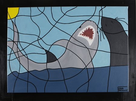 BRESCIANI FULVIO (n. 1968) Contributo a Venezia II. Acrilico su tela. Cm...