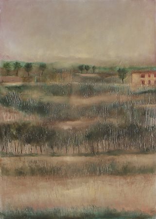 SCAPATICCI GIULIO (1933 - 2006) Senza titolo. Olio su tela . Cm 50,00 x...