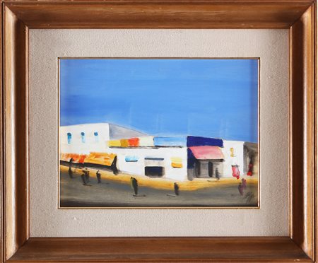 MAGAZZINI SALVATORE (n. 1955) Sharm el sheikh. Olio su tavola. Cm 40,00 x...