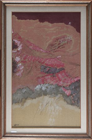 VERGA PIERANTONIO (n. 1947) Senza titolo. Tecnica mista su tela. Cm 60,00 x...