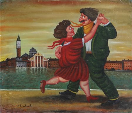 LOMBARDO SALVO (n. 1948) Senza titolo. . Olio su tela . Cm 70,00 x 60,00....