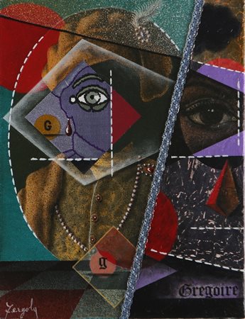 FERGOLA SERGIO (1936 - 1994) Gregoire. Olio su tela . Cm 30,00 x 40,00. Firma...