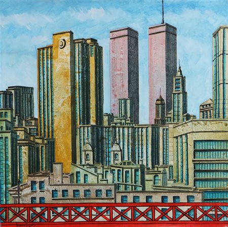 CAPUTO ANTONIO (n. 1933) Once upon a time. Acrilico su tela. Cm 50,00 x...