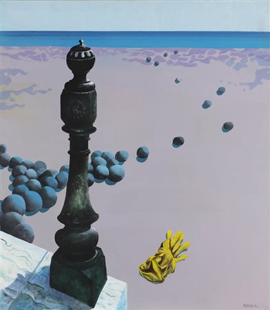 PESCATORI CARLO (n. 1932) Near the sea. . Olio su tela . Cm 70,00 x 80,00....