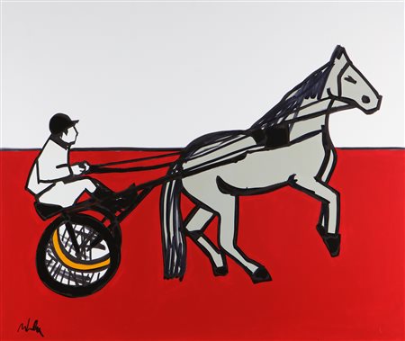 LODOLA MARCO (n. 1955) Senza titolo. Smalti su tela. Cm 120,00 x 100,00....