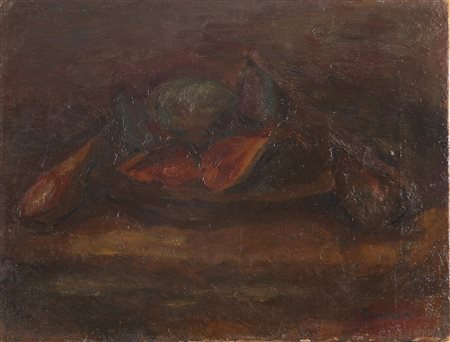 TAMBURI ORFEO (1910 - 1994) Natura morta. Olio su tela . Cm 40,50 x 30,00....