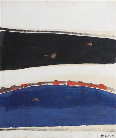 MONACHESI SANTE (1910 - 1991) Senza titolo. Olio su tela . Cm 50,00 x 60,00....