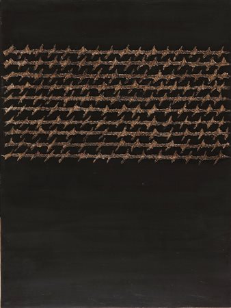 RAPETTI ALFREDO (n. 1961) Scrittura notturna. 2015. Tecnica mista su tela. Cm...