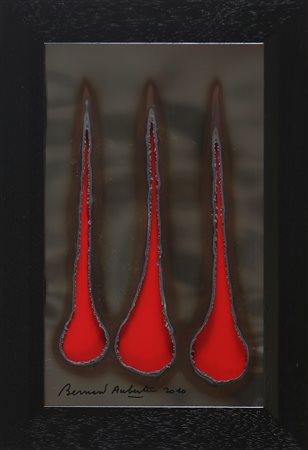 AUBERTIN BERNARD (1934 - 2015) Fer Brùlé. 2010. Lamiera bruciata. Cm 30,00 x...