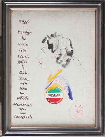 CAVELLINI GUGLIELMO ACHILLE (1914 - 1990) Ritratto caricaturale della...