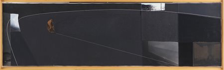 CAGNONE ANGELO (n. 1941) Paura del buio?. 2002. Tecnica mista su tela. Cm...